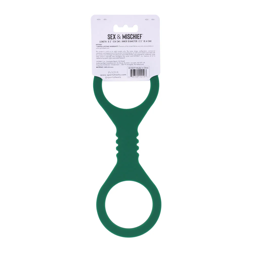 Sex & Mischief Indica Small Silicone Cuffs - Green Small Restraints - Image 9