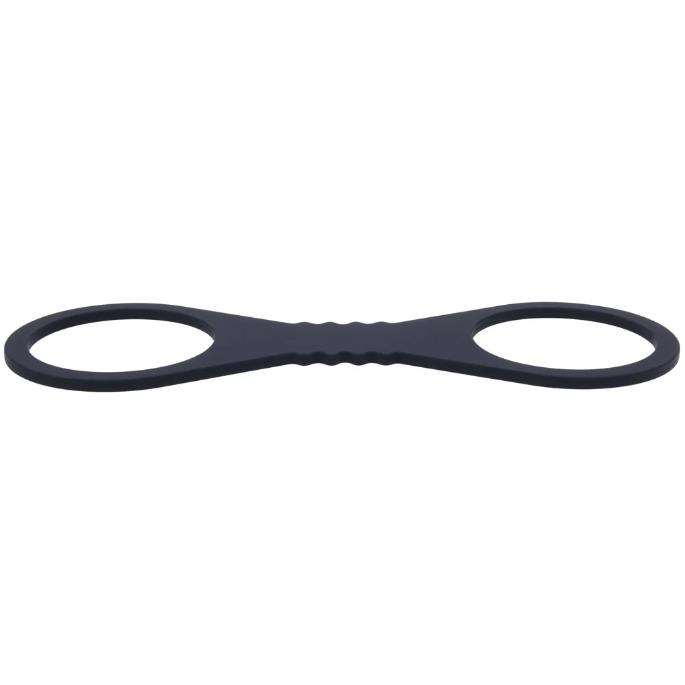 Sex & Mischief Shadow Large Silicone Cuffs - Black Large Restraints - Image 4