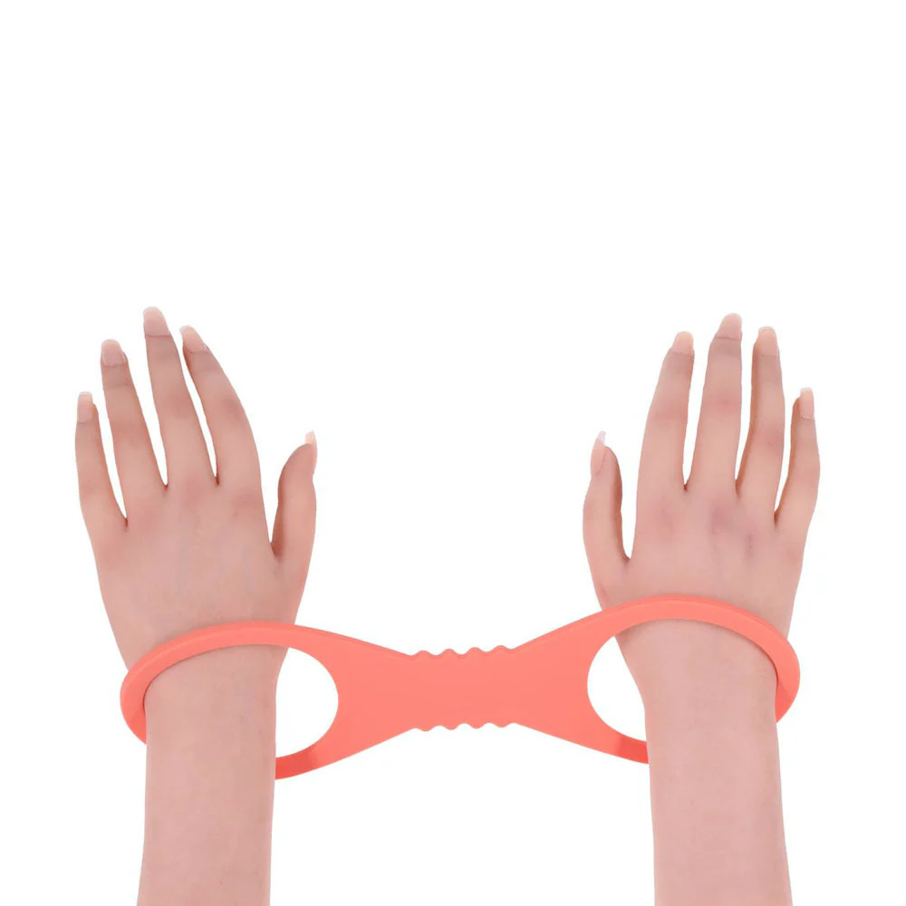 Sex & Mischief Peaches n CreaMe Large Silicone Cuffs - Peach Large Silicone Restraints - Image 7