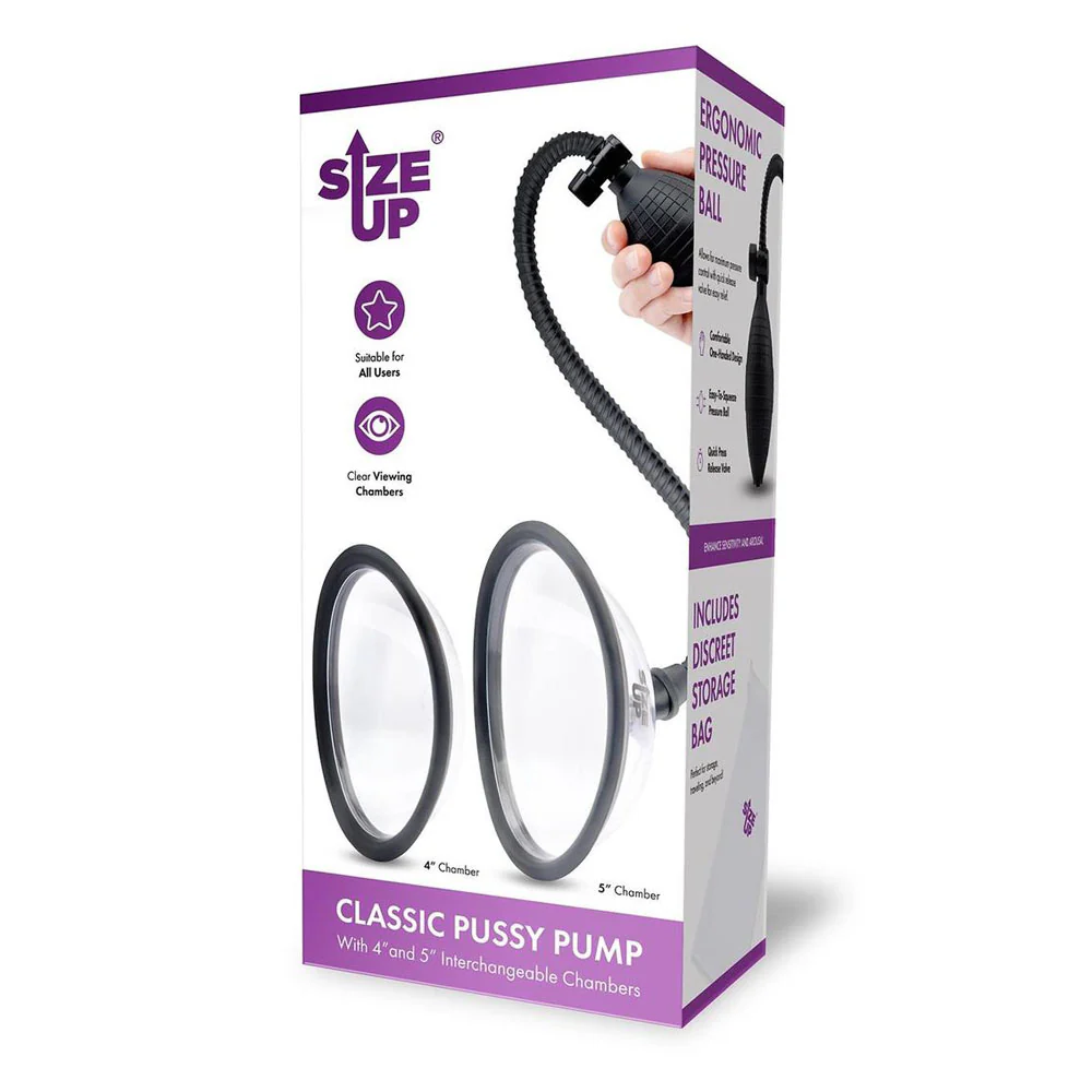 Size Up Classic Pussy Pump with 2 Chambers - Vagina Pump with 2 Interchangeable Chambers - Image 5