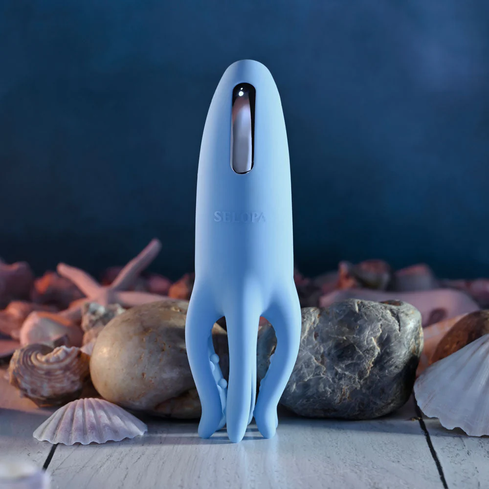 Selopa TENTACLE TICKLER - Blue USB Rechargeable Vibrating Stimulator - Image 4