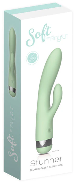 Soft By Playful Stunner Rechargeable Rabbit Vibrator - Image 4