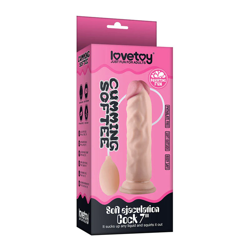 Cumming Softee Soft Ejaculation Cock 8.5'' - Flesh 21.6 cm Squirting Dong - Image 4