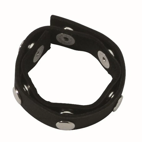Spartacus 6 Snap Leather Cockring - Image 3