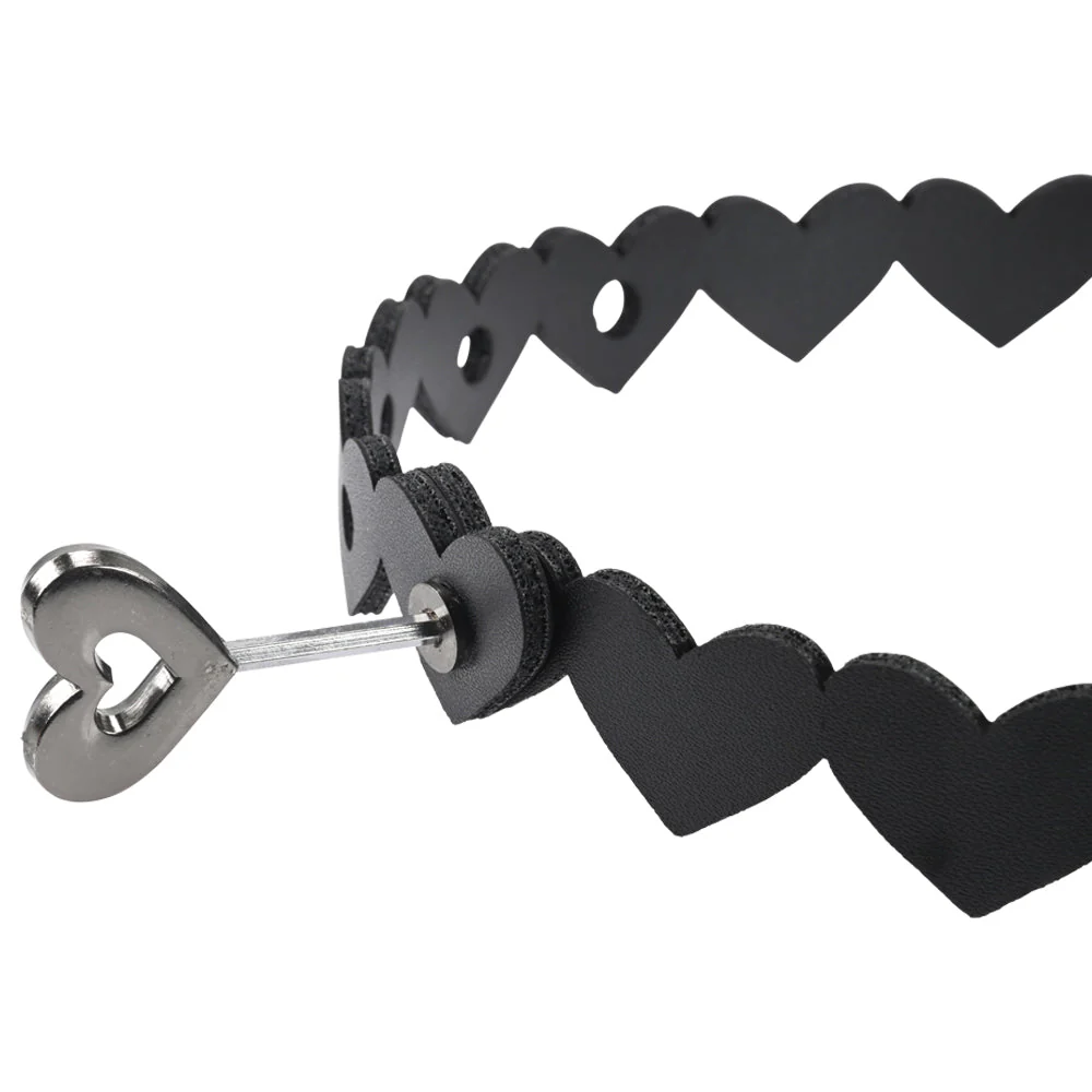 Sex & Mischief Heart Day Collar - Black Collar - Image 4