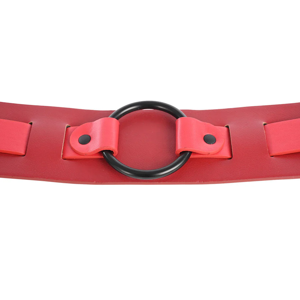 S&M Exs & Ohs Bound and Belted - Red Bondage Belt - Image 8