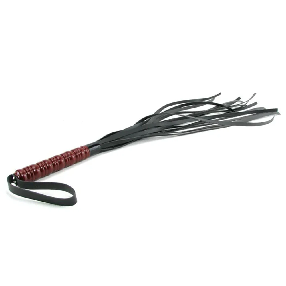Sex & Mischief Mahogany Flogger - 76 cm Flogger Whip with Wooden Handle - Image 3