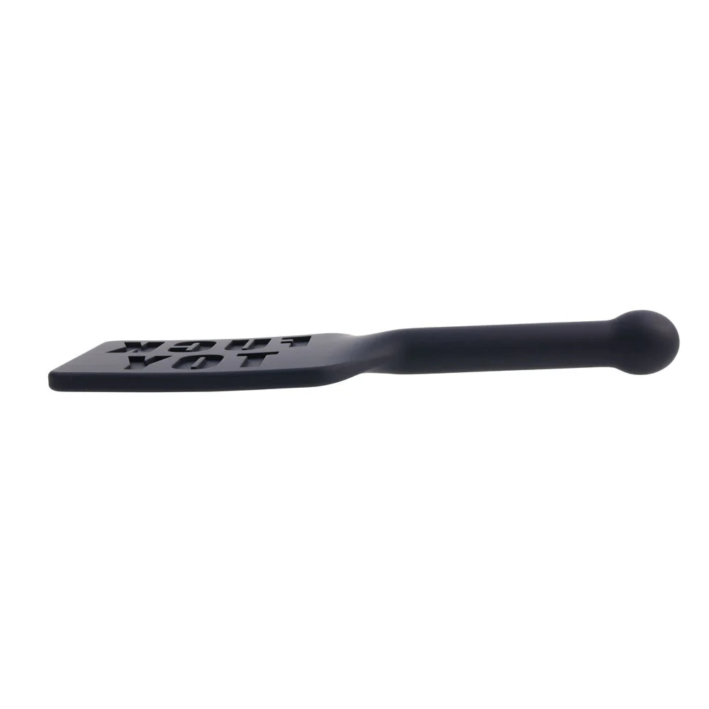 EDGE FUCK TOY Silicone Paddle - Black Silicone Spanking Paddle - Image 6
