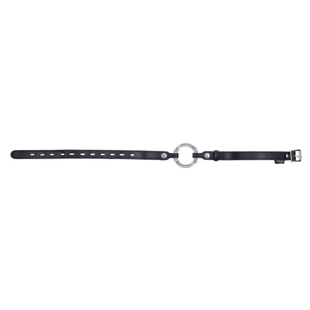 EDGE Interchangeable Ring Gag - Black Mouth Gag Restraint with 2 Interchangeable Pieces - Image 9