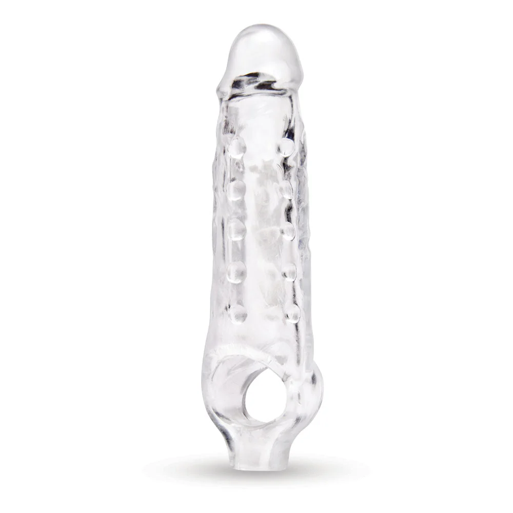 Size Up 1 Inch See-Thru Stretch Penis Extender - Clear 2.5 cm (1'') Penis Extension Sleeve - Image 6