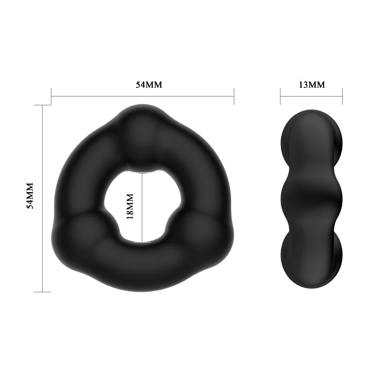 CRAZY BULL Beaded Cock Ring - Black Cock Ring - Image 5