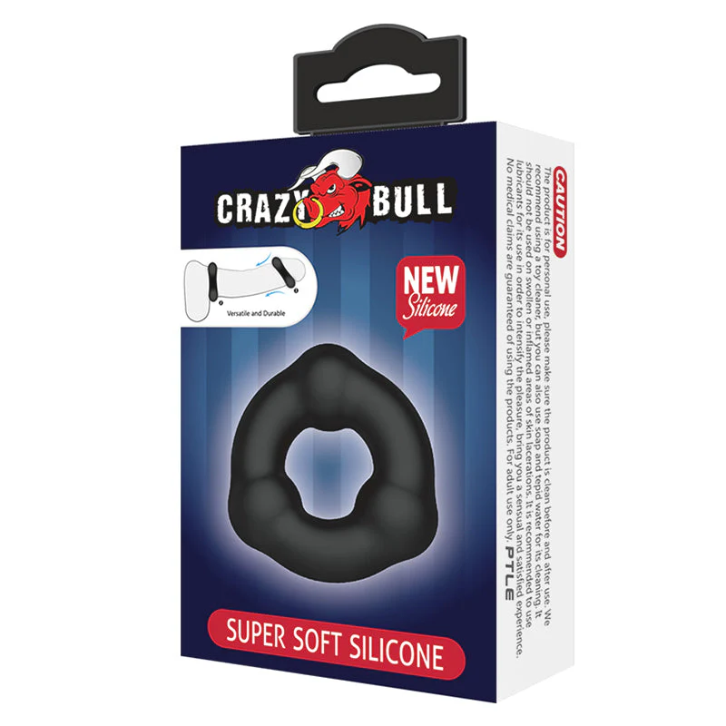 CRAZY BULL Beaded Cock Ring - Black Cock Ring - Image 6