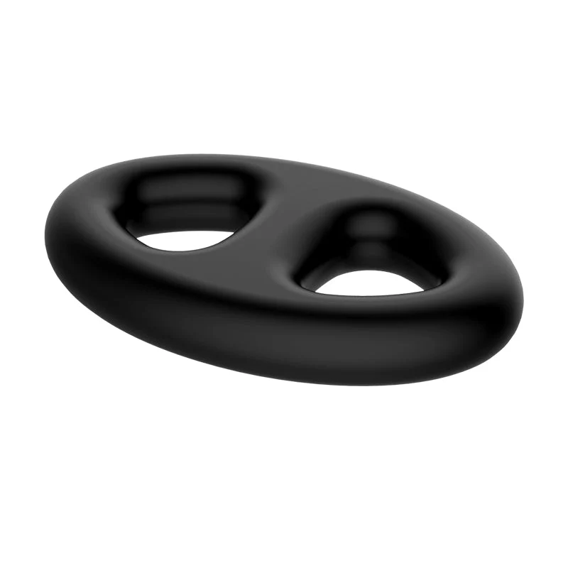 CRAZY BULL Oval Cock & Ball Ring - Black Cock & Ball Ring - Image 4
