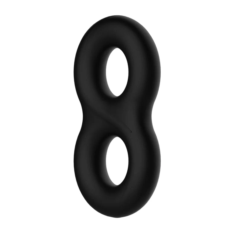 CRAZY BULL Double Donut Cock & Ball Ring - Black Cock & Ball Ring - Image 3