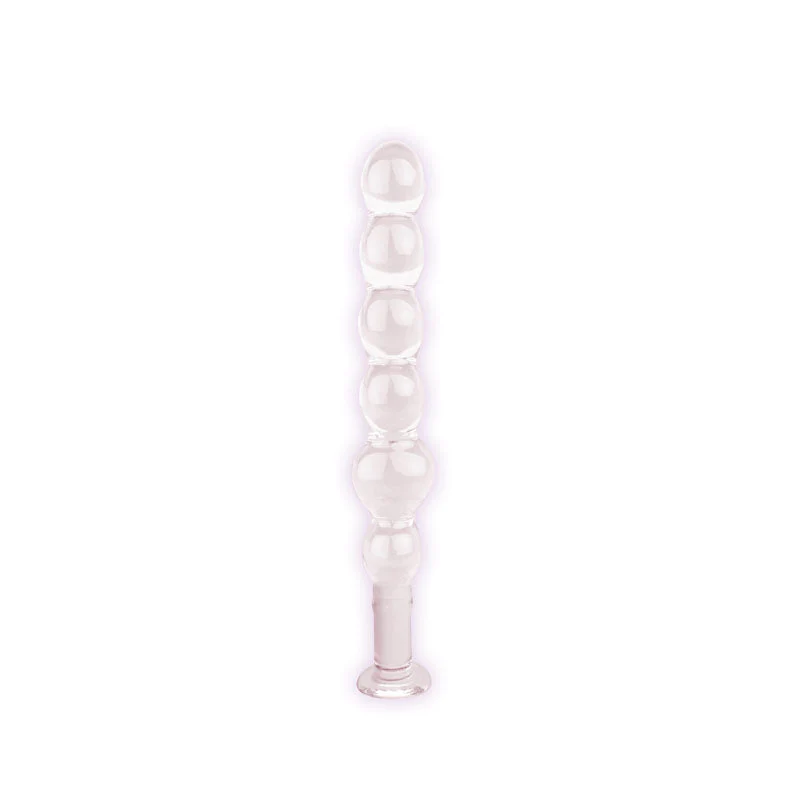The 9's Glass First Thins, Elliptical - Clear Glass 17.8 cm Anal Beads - Image 2