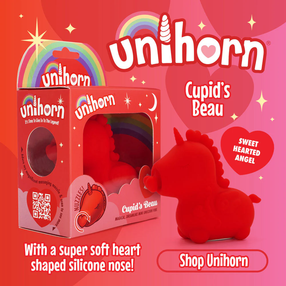 Unihorn - Cupid's Beau - Red USB Rechargeable Heart Nosed Stimulator - Image 6
