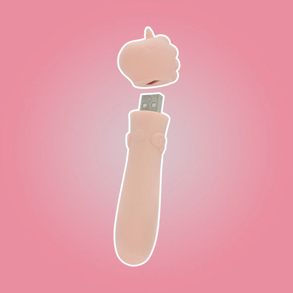 Unihorn - USB Bullet - Heart Throb - Coral USB Rechargeable Vibrating Bullet - Image 3