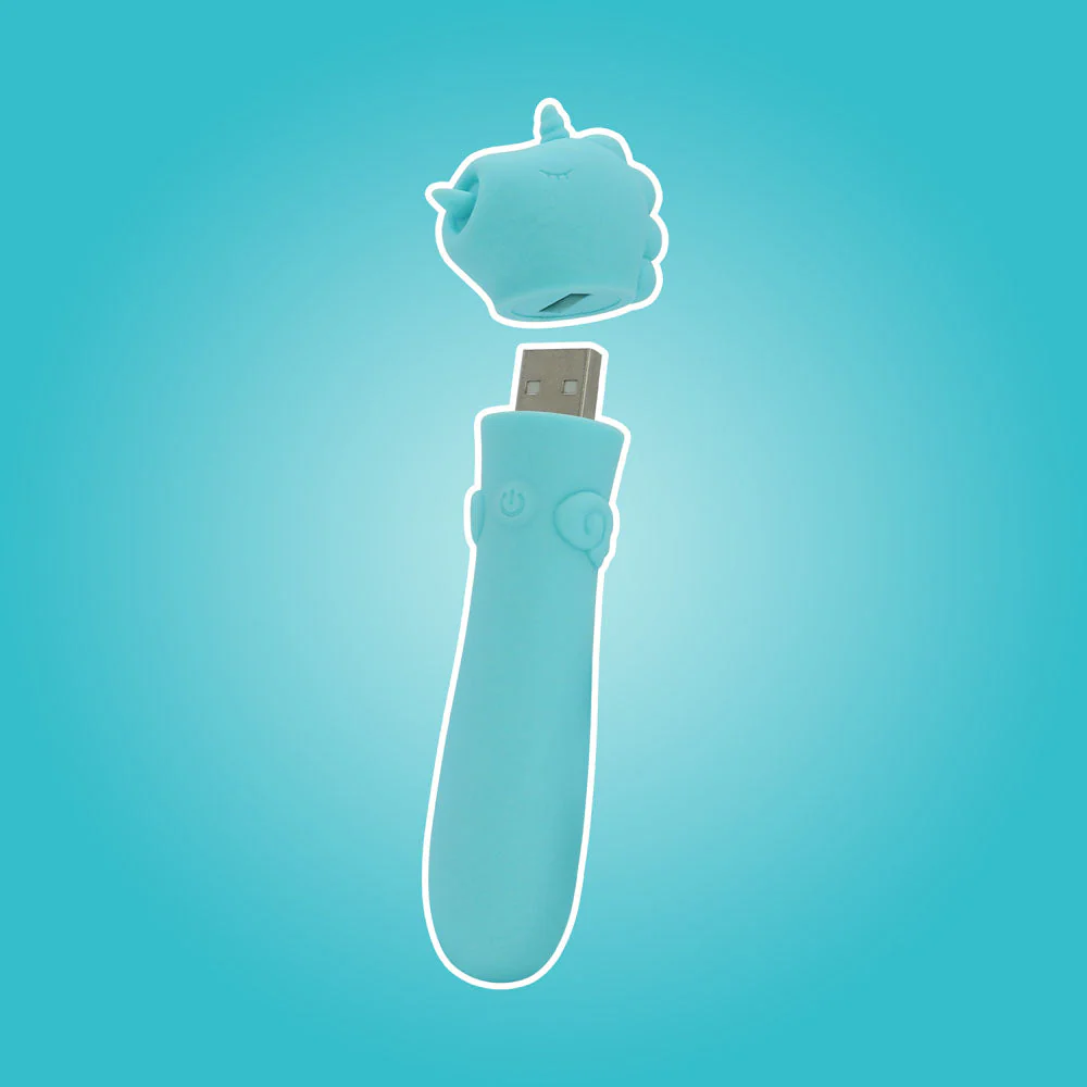 Unihorn - USB Bullet - Mount'n Peak - Teal USB Rechargeable Vibrating Bullet - Image 3