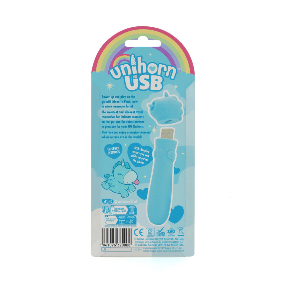 Unihorn - USB Bullet - Mount'n Peak - Teal USB Rechargeable Vibrating Bullet - Image 6
