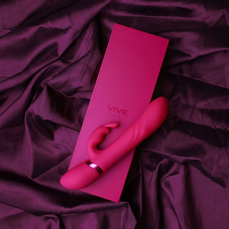 VIVE Nari - Pink - Pink 24.1 cm USB Rechargeable Rabbit Vibrator - Image 2
