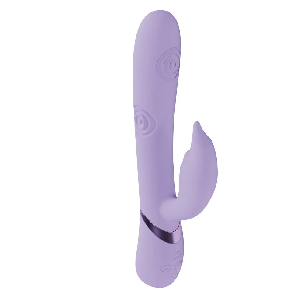 VIVE Pallina - Purple - Purple 25 cm USB Rechargeable Tapping Rabbit Vibrator - Image 3