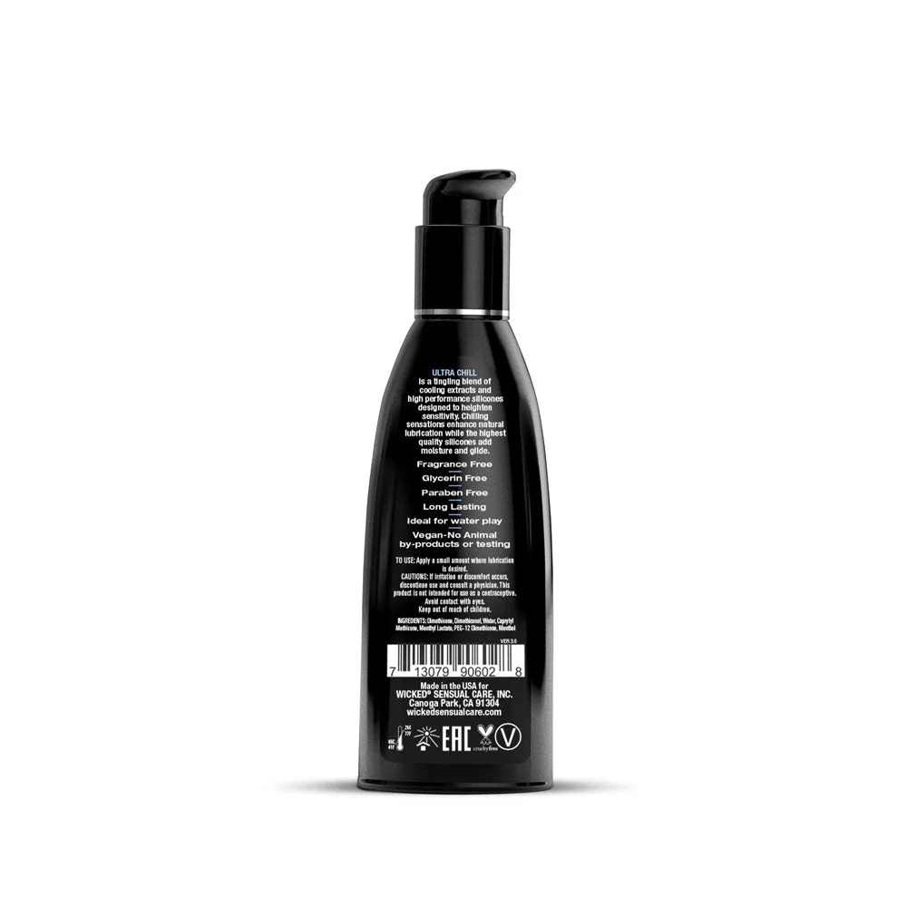 Wicked Ultra Chill - Cooling Silicone Lubricant - 60 ml (2 oz) Bottle - Image 2