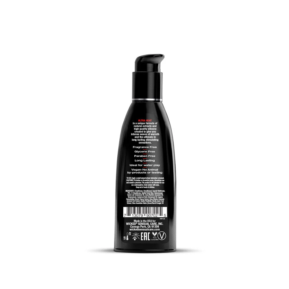 Wicked Ultra Heat - Warming Silicone Lubricant - 60 ml (2 oz) Bottle - Image 2