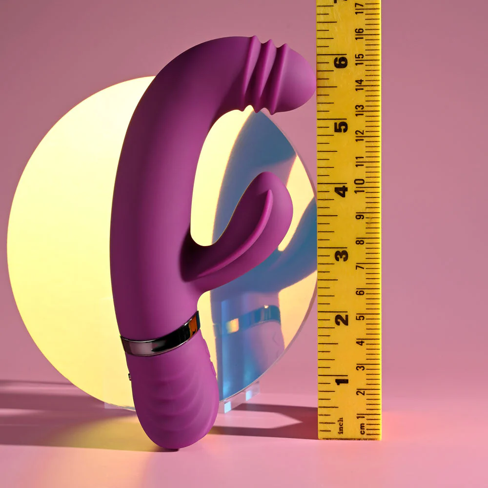 Playboy Pleasure TAP THAT - Purple 16.5 cm USB Rechargebale Rabbit Vibrator - Image 7