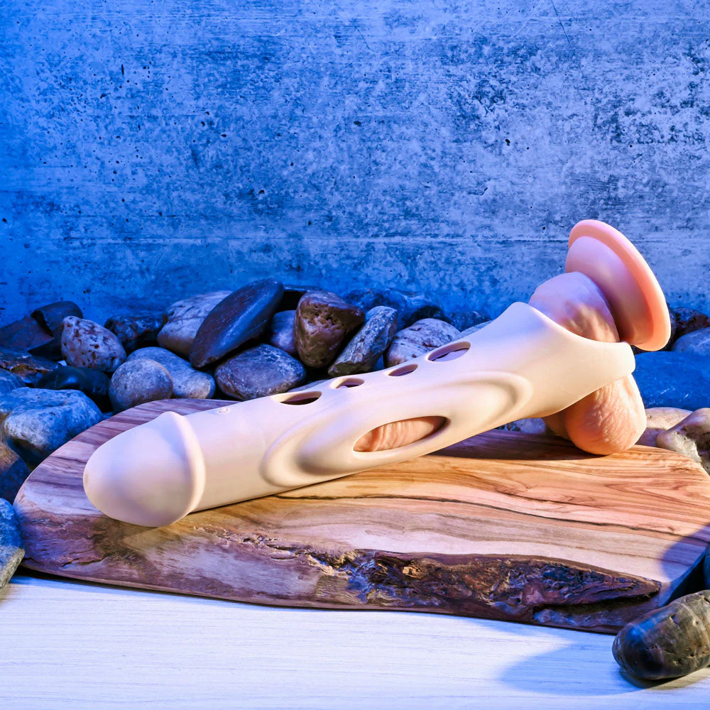 Zero Tolerance BIG BOY EXTENDER - Light - Flesh USB Rechargeable Vibrating Penis Extension Sleeve - Image 3