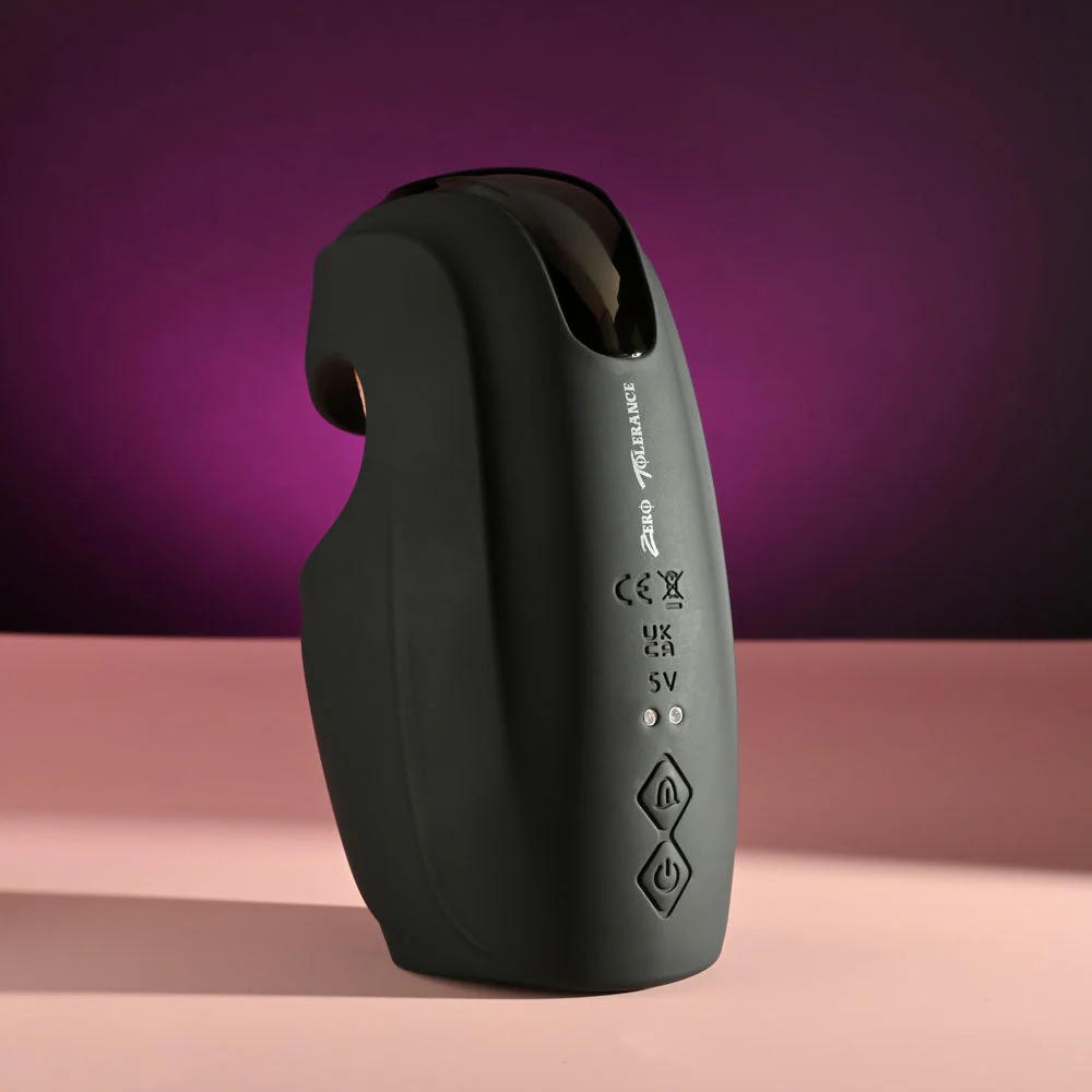 Zero Tolerance LICK THE TIP - Black USB Rechargeable Vibrating & Flicking Masturbator - Image 7