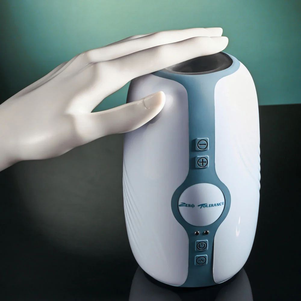 Zero Tolerance TOUCHDOWN - White 15 cm USB Rechargeable Vibrating & Tightening Stroker - Image 7