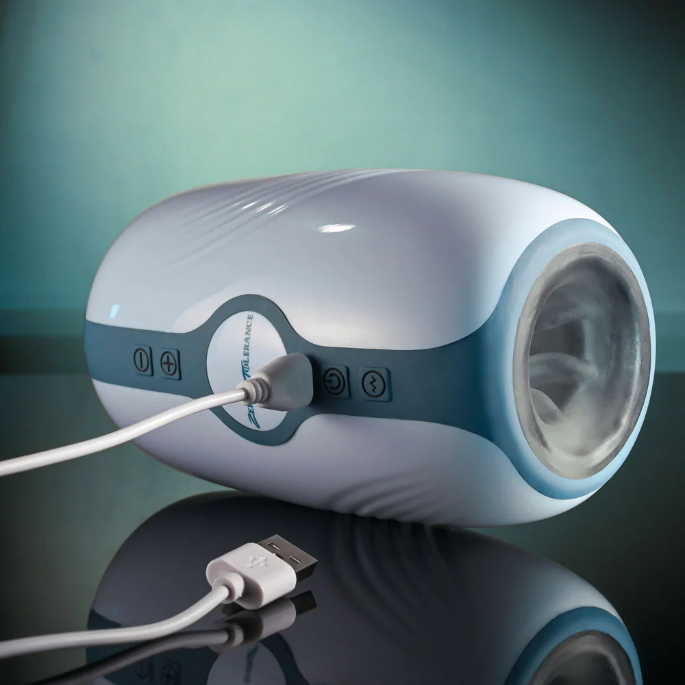 Zero Tolerance TOUCHDOWN - White 15 cm USB Rechargeable Vibrating & Tightening Stroker - Image 9