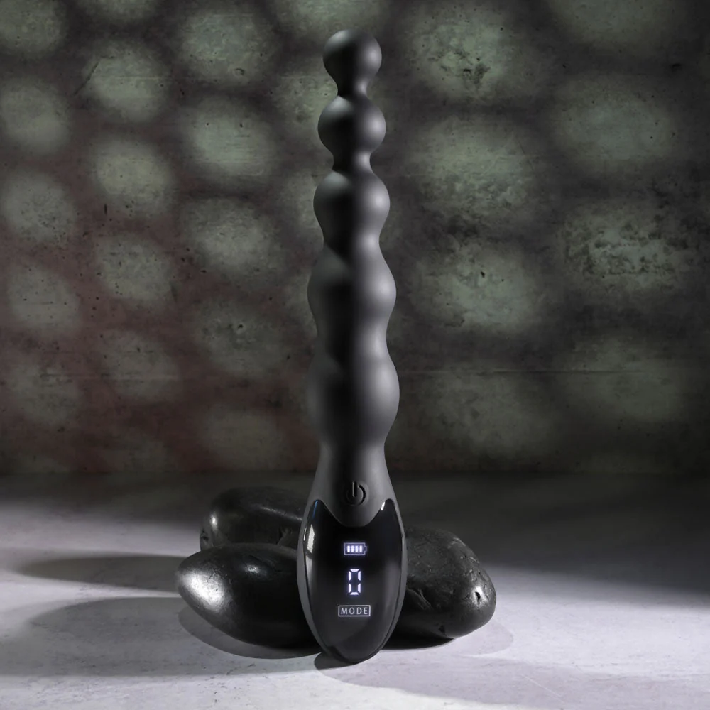 Zero Tolerance BACKDOOR BATON - Black 24 cm USB Rechargeable Vibrating Anal Beads - Image 4