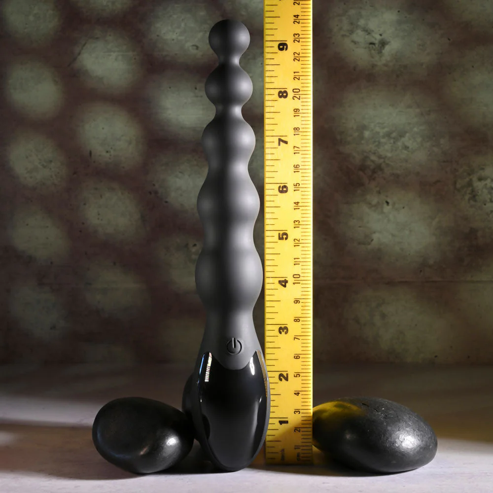 Zero Tolerance BACKDOOR BATON - Black 24 cm USB Rechargeable Vibrating Anal Beads - Image 8