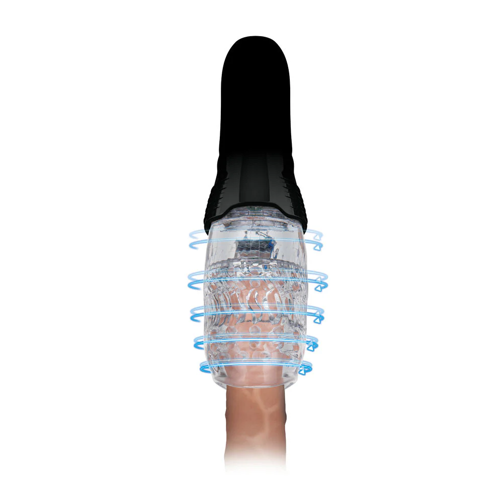 Zolo The Original Gawk Gawk - Clear USB Rechargeable Vibrating, Rotating & Thrusting Masturbator - Image 5